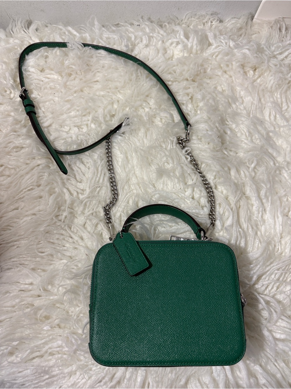 Coach C2872 green box crossbody bag - Picture 4 of 14